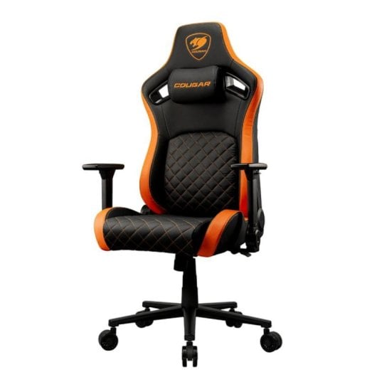Silla gaming COUGAR CGR-DFL negra-naranja, imitación piel, reposabrazos 4D, 120kg