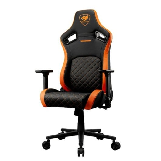 Silla gaming COUGAR CGR-DFL negra-naranja, imitación piel, reposabrazos 4D, 120kg