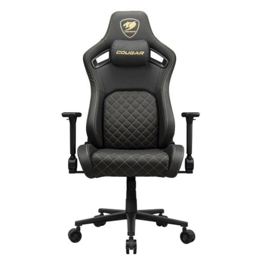 Silla gaming COUGAR CGR-DFL-GLB respaldo ajustable reposabrazos 4D imitación piel negro/oro