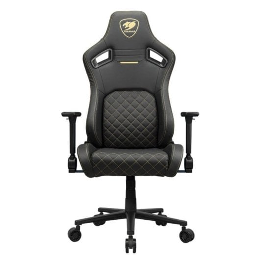Silla gaming COUGAR CGR-DFL-GLB respaldo ajustable reposabrazos 4D imitación piel negro/oro