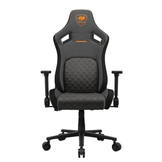 Silla gaming COUGAR CGR-DFF-GRB tela negro gris naranja respaldo ajustable reposabrazos 4D 120kg