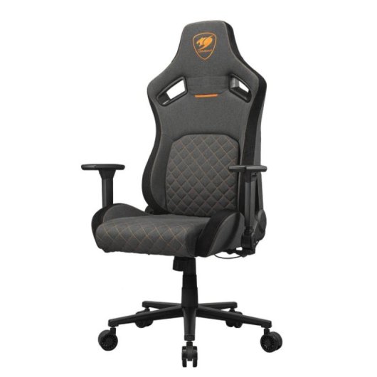 Silla gaming COUGAR CGR-DFF-GRB tela negro gris naranja respaldo ajustable reposabrazos 4D 120kg