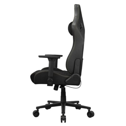 Silla gaming COUGAR CGR-DFF-GLB respaldo ajustable, reposabrazos 4D, 120kg, tela negra/oro