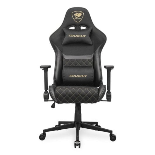 Silla gaming COUGAR Armor One V2 Gold F 120kg tela respaldo reclinable reposabrazos 4D negra oro