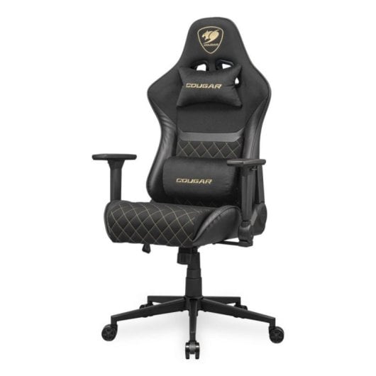 Silla gaming COUGAR Armor One V2 Gold F 120kg tela respaldo reclinable reposabrazos 4D negra oro