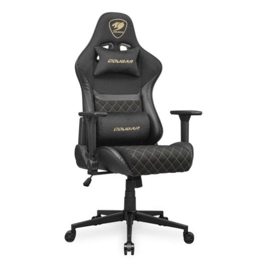 Silla gaming COUGAR Armor One V2 Gold F 120kg tela respaldo reclinable reposabrazos 4D negra oro