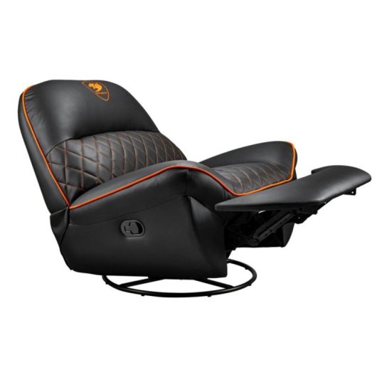 Sofá gaming COUGAR Overlord respaldo ajustable, 150 kg, imitación piel, negro