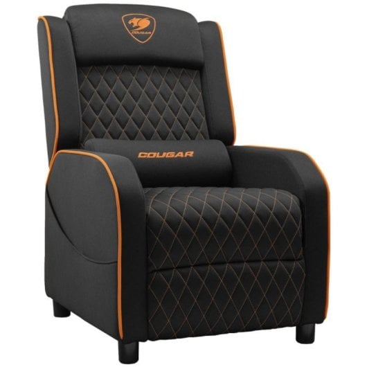 Butaca Gaming COUGAR Ranger One armazón acero, reclinable, soporte lumbar, hasta 150 kg, Negro/Naranja