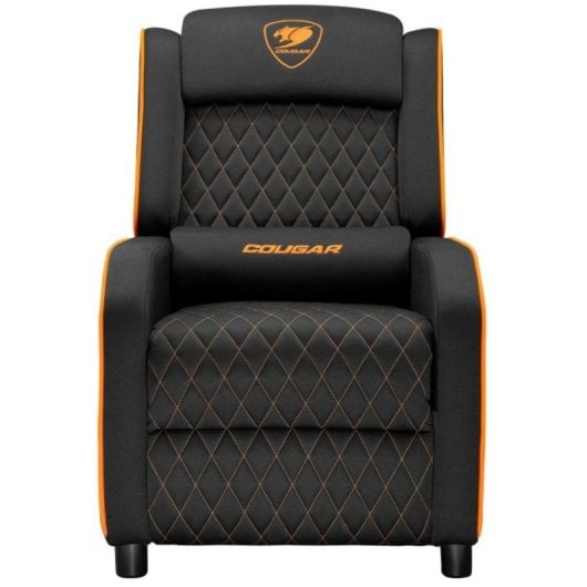 Butaca Gaming COUGAR Ranger One armazón acero, reclinable, soporte lumbar, hasta 150 kg, Negro/Naranja
