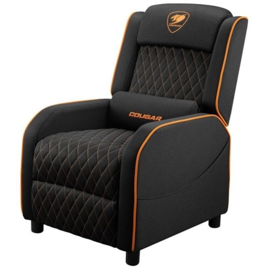 Butaca Gaming COUGAR Ranger One armazón acero, reclinable, soporte lumbar, hasta 150 kg, Negro/Naranja