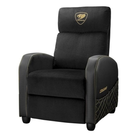 Butaca Gaming COUGAR Ranger Elite Gold 135kg Terciopelo Acero Reclinable Negro
