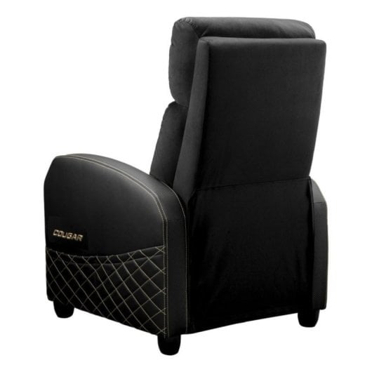 Butaca Gaming COUGAR Ranger Elite Gold 135kg Terciopelo Acero Reclinable Negro