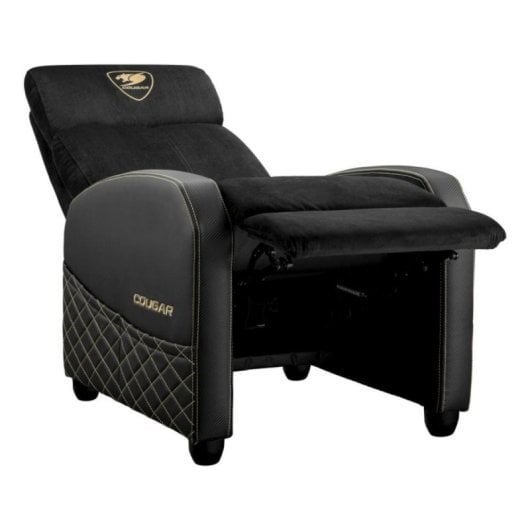 Butaca Gaming COUGAR Ranger Elite Gold 135kg Terciopelo Acero Reclinable Negro