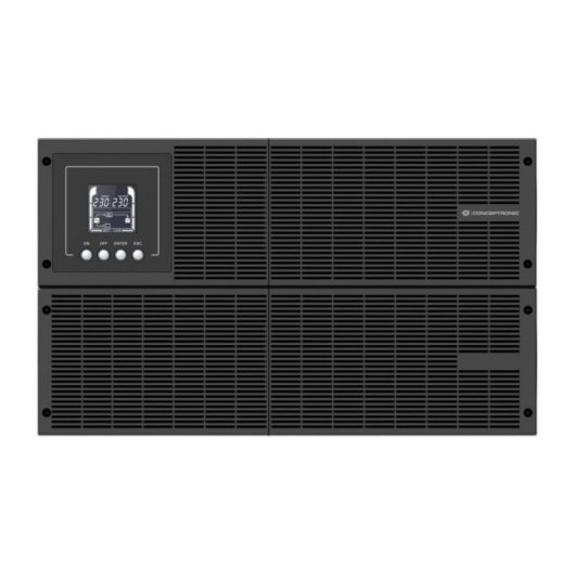 UPS Conceptronic ZEUS51E6K Doble conversión 6 kVA 6000 W Seno USB RS-232 Rack/Torre Nero