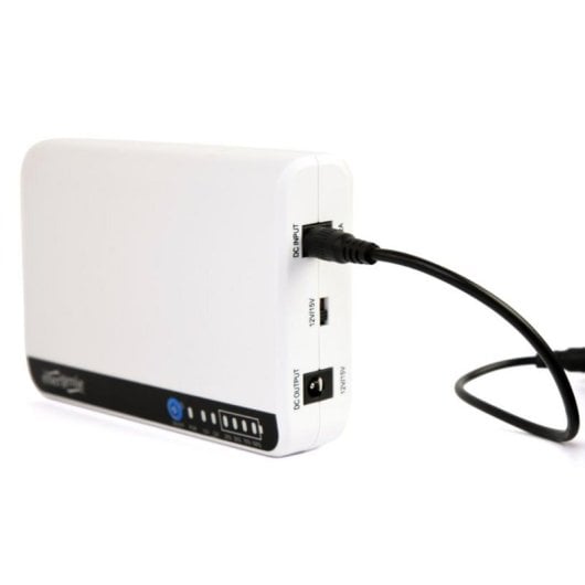 SAI compacto Gembird EG-UPS-DC18 18W 12V 2200Ah Li-ion blanco regulación ±5% LED