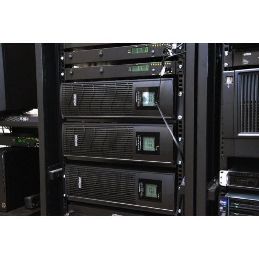 SAI Gembird EG-UPSRACK-12 2000VA 1200W Senoidal Montaje Rack LCD Metal Negro