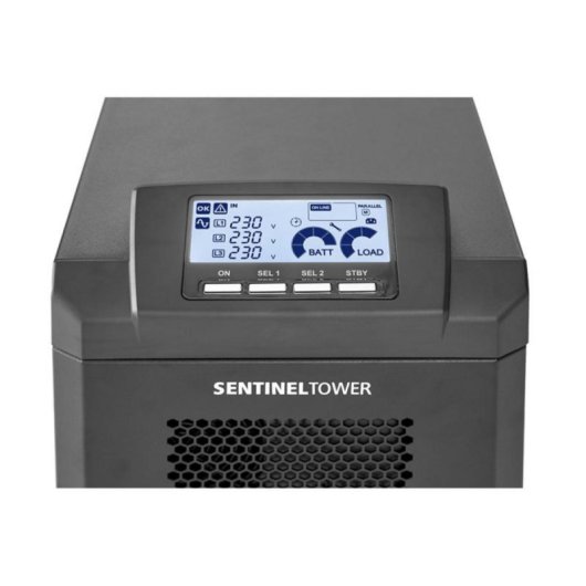 SAI Riello Sentinel Tower 8kVA 8000W Torre Doble Conversión, Batería VRLA, LCD, Aluminio/Negro