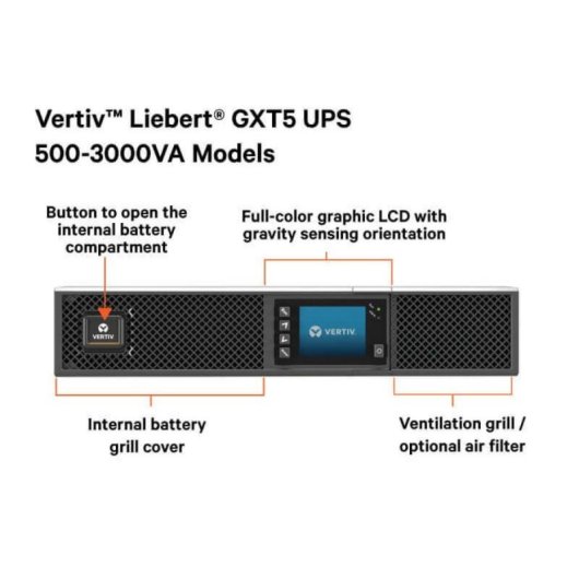 SAI Vertiv Liebert GXT5 3000VA 3000W Online Doble Conversión Rack/Torre LCD Hot-Swap