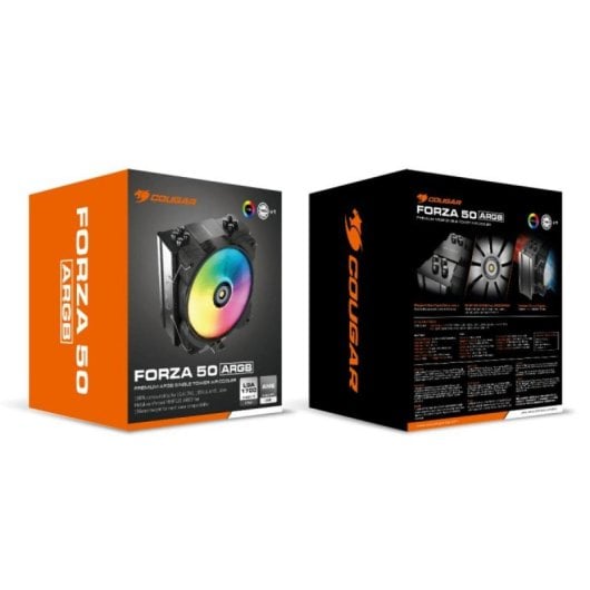 Refrigerador CPU COUGAR Gaming Forza 50 ARGB 143,53 m³/h 2000 RPM 31,68 dB Negro