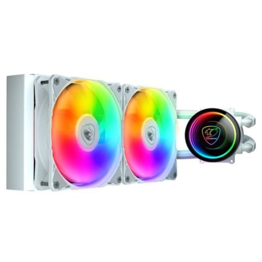 Refrigeración Líquida COUGAR Poseidon Elite ARGB 240 Blanco 2x120mm Compatible Intel/AMD ARGB Espejo Infinito