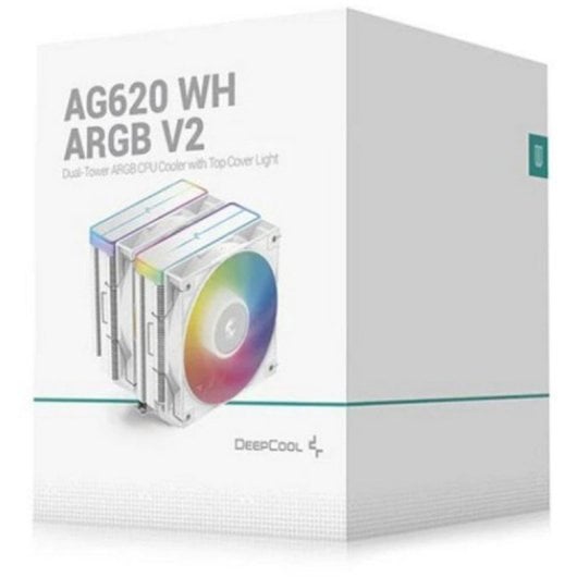 DeepCool AG620 WH ARGB V2 Cooler de CPU com 2x Ventoinhas 120mm ARGB para Intel/AMD Branco