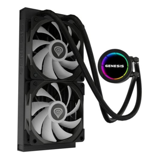 Kühlung Genesis NLG-2319 Flüssigkeitskühlung Kit Schwarz 2 Lüfter RGBKühlung Genesis NLG-2319 Flüssigkeitskühlung Kit Schwarz 2 Lüfter RGB