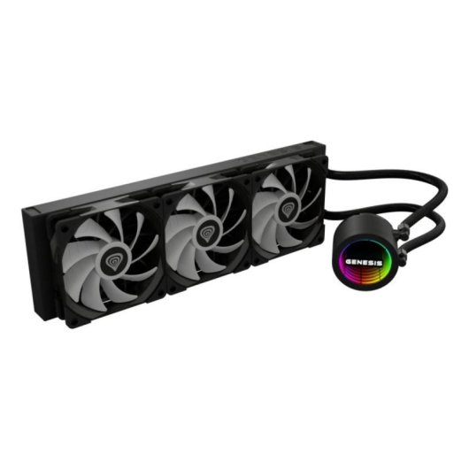 Kühlkit Genesis NLG-2321 Flüssigkeitskühlung Schwarz 3 Lüfter RGBKühlkit Genesis NLG-2321 Flüssigkeitskühlung Schwarz 3 Lüfter RGB