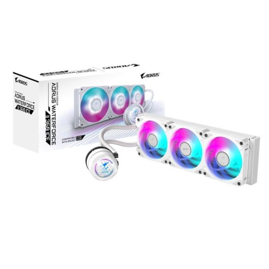 Refrigeração Líquida Gigabyte AORUS WATERFORCE II 360 3 Ventoinhas ARGB Branco