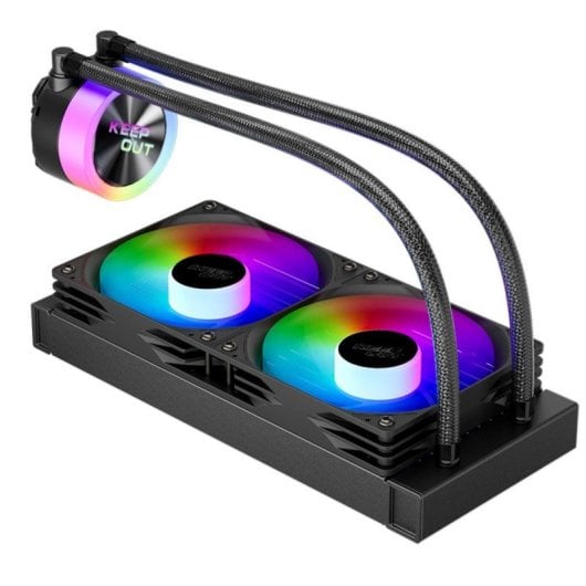 Refrigerador líquido Keep Out XWC-240 ARGB 2x12cm Aluminio compatibles Intel/AMD