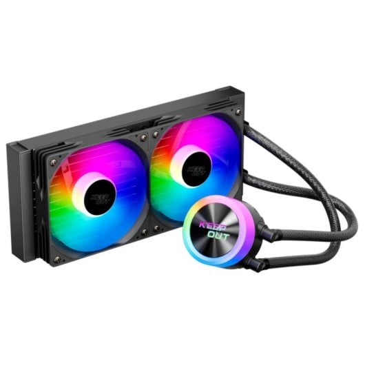 Refrigerador líquido Keep Out XWC-240 ARGB 2x12cm Aluminio compatibles Intel/AMD