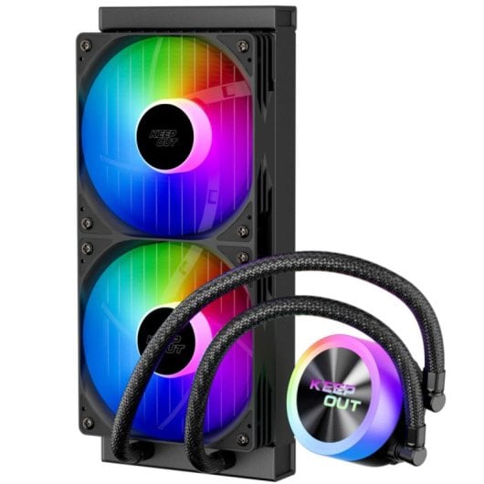 Refrigerador líquido Keep Out XWC-240 ARGB 2x12cm Aluminio compatibles Intel/AMD