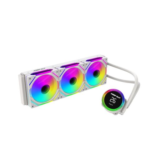 Refrigerador Líquido Keep Out XWC-360PRO Blanco 3 Ventiladores ARGB 360mm Display CPU