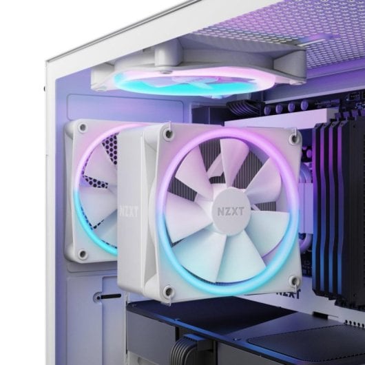 Refrigerador de CPU NZXT T120 RGB Blanco 120mm 1800 RPM PWM Multi LED 4 Heatpipes