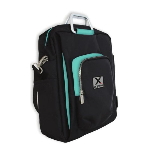 Maletín Approx appNBST15x para portátil hasta 15.6” nylon negro/azul múltiples compartimentos