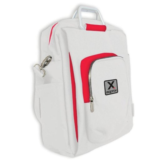 Maletín Approx appNBST15x Weiß/Rot Nylon 15.6 Zoll 1,25kg Multi-Kompartimente
