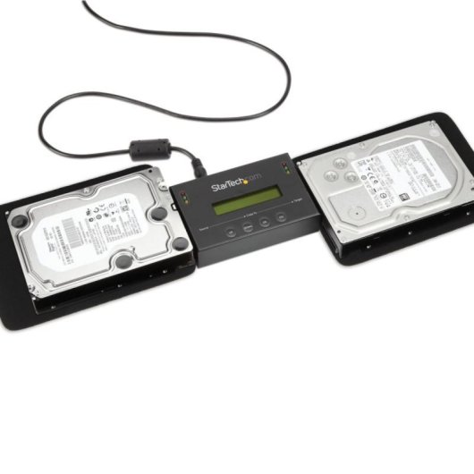 Duplicador de Disco Duro StarTech SATDUP11 SATA 1:1, LCD, Aluminio, Velocidad 14GB/min, 4TB