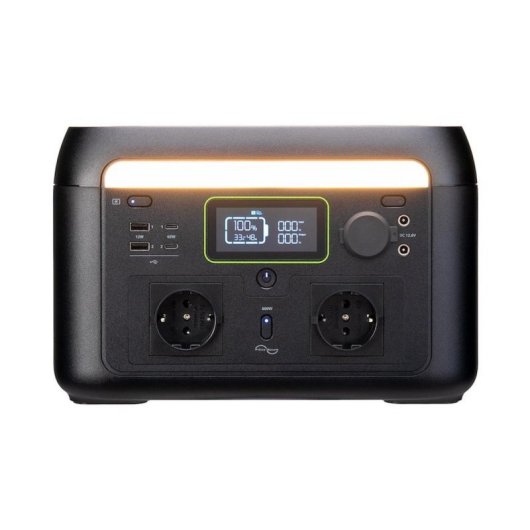 Tragbare Powerstation 512Wh LiFePo4 3000 Zyklen 600W Reine Sinuswelle USB A+C Schwarz