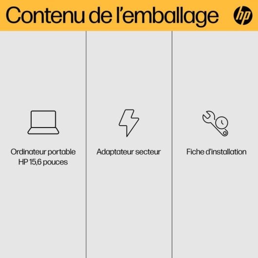 Ordinateur portable HP Laptop 15-fc0120nf 15.6" AMD Ryzen 7 5825U 16GB 512GB SSD Argent