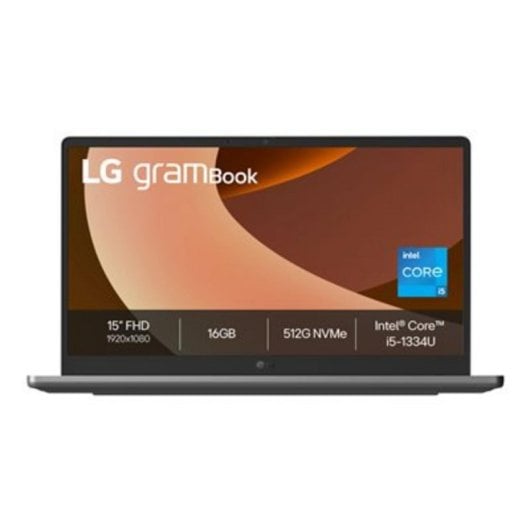 LG Gram Book 15U50T-G.AP56F Intel Core i5-1334U 16 Go 512 Go SSD 15,6" FHD IPS Wi-Fi 6 Clavier français