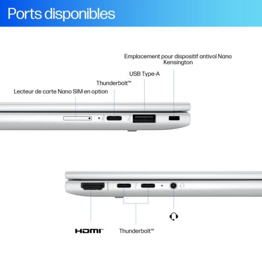 Portable HP EliteBook X Flip G1i 14" Intel AI/1TB SSD/Windows 11 Pro/Sécurité Wolf Pro