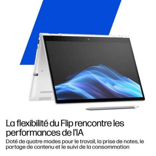 Portable HP EliteBook 8 Flip G1i 13" Intel Core Ultra 7 32 Go 1 To Windows 11 Pro Argent