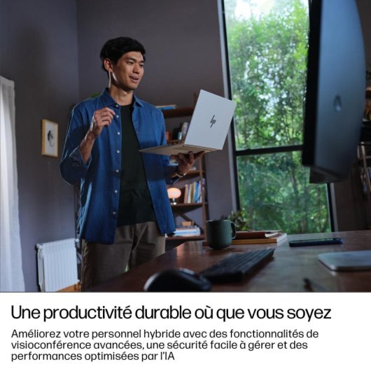 Ordinateur portable HP EliteBook 8 G1i 16 pouces Intel Core Ultra 7 255U 32 Go SSD 1 To AI PC Wolf Pro Security Clavier français