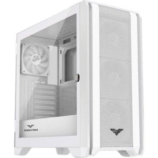 Caja PC Preyon Nest Windy ATX Vidro Temperado Branco ARGB 4 Ventoinhas PWM USB-C