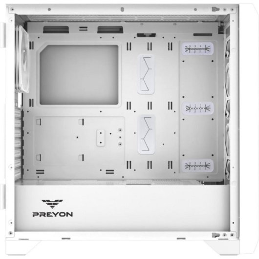 Caja PC Preyon Nest Windy Blanca ARGB 4 Ventiladores ATX Vidrio Templado PWM USB-C