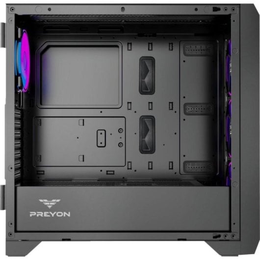 Caja PC PREYON Nest Windy+ 4 Ventiladores 120mm PWM ARGB Vidrio Templado USB-C Negro