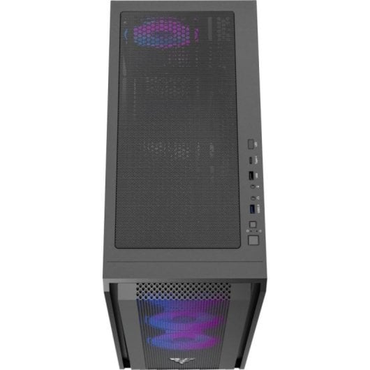Caja PC PREYON Nest Windy+ 4 Ventiladores 120mm PWM ARGB Vidrio Templado USB-C Negro