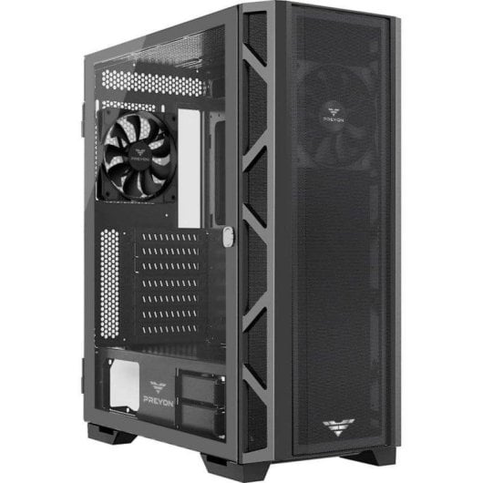 Caja PC Preyon Nest Meshy ATX Mid Tower Vidrio Templado Negro con Ventana