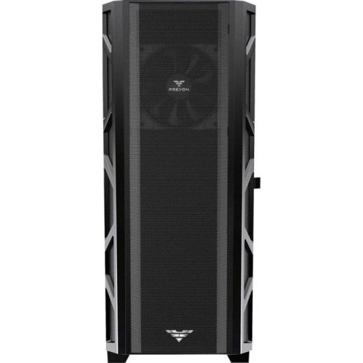 Caja PC Preyon Nest Meshy ATX Mid Tower Vidrio Templado Negro con Ventana