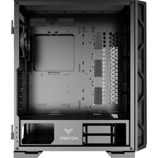 Caja PC Preyon Nest Meshy ATX Mid Tower Vidrio Templado Negro con Ventana