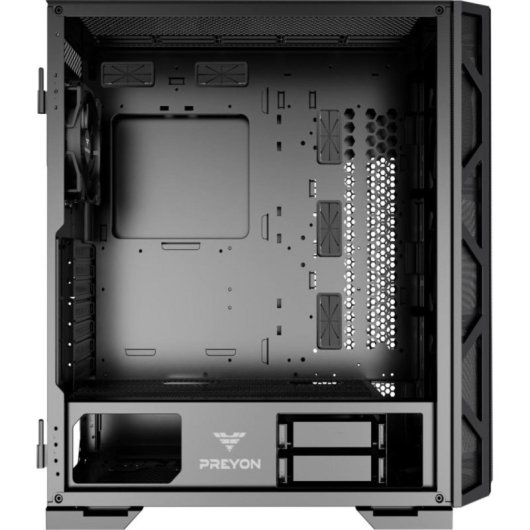 Torre PREYON Nest Meshy Vidrio Templado Panel Mesh 2x Ventilador 120mm Soporte GPU